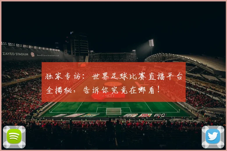独家专访：世界足球比赛直播平台全揭秘，告诉你究竟在哪看！